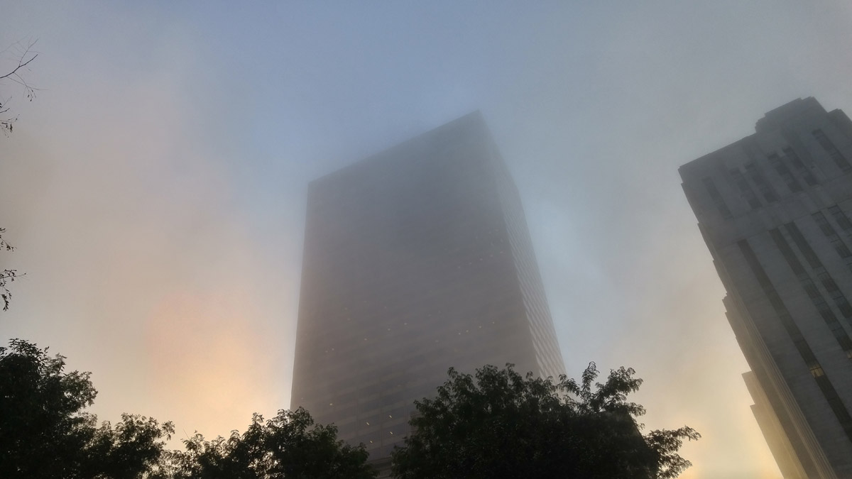 Boston City Mist Fog Park Sky Scraper Minimatt